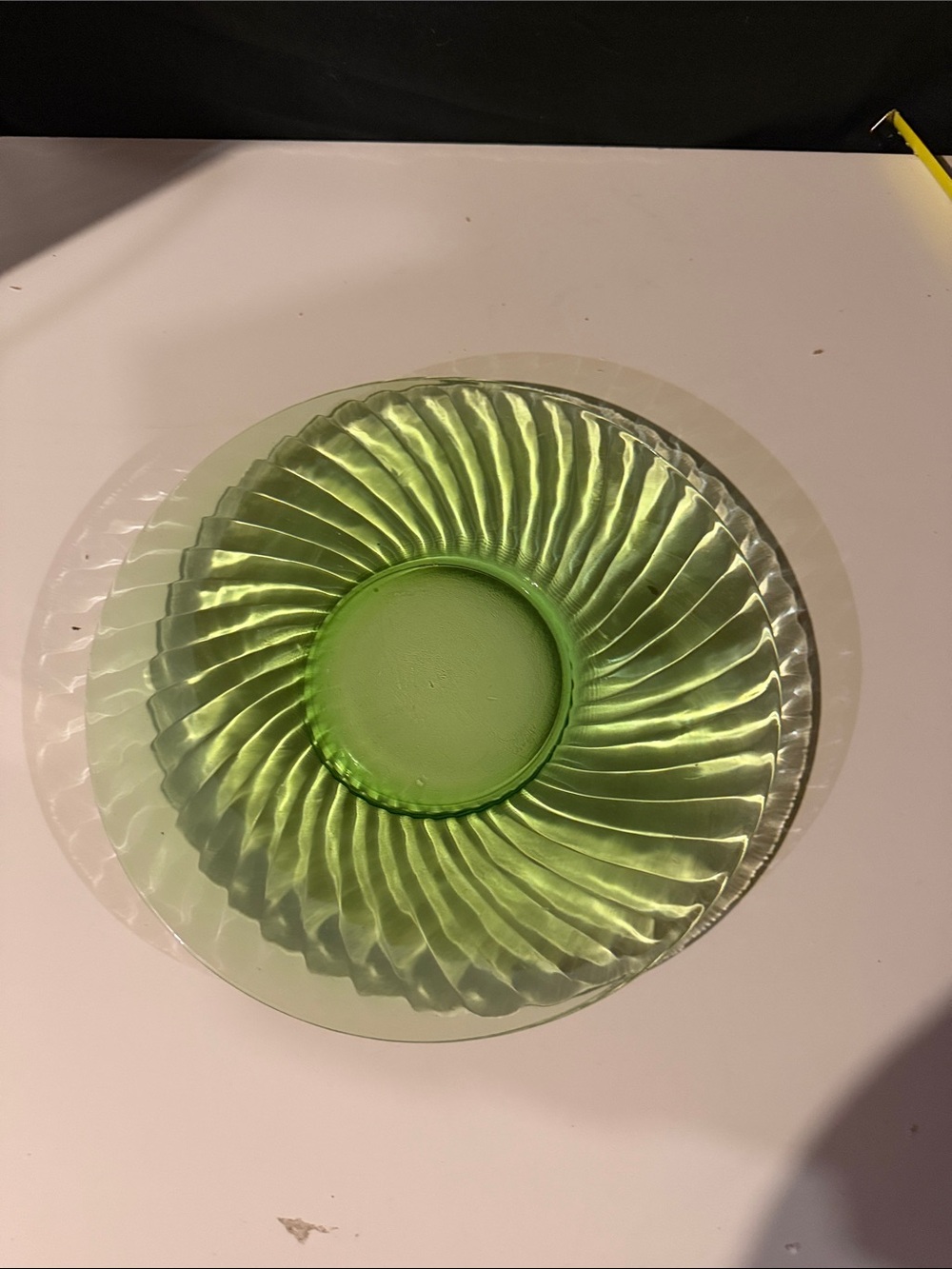 Anchor Hocking Green Glass 10” plate